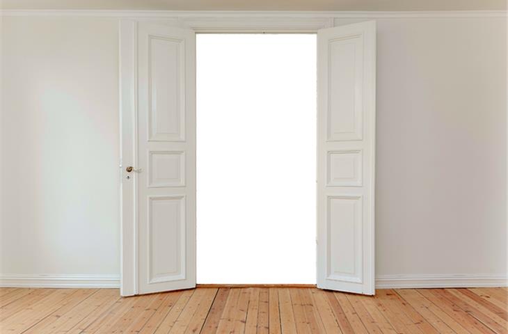 double hinge swing door